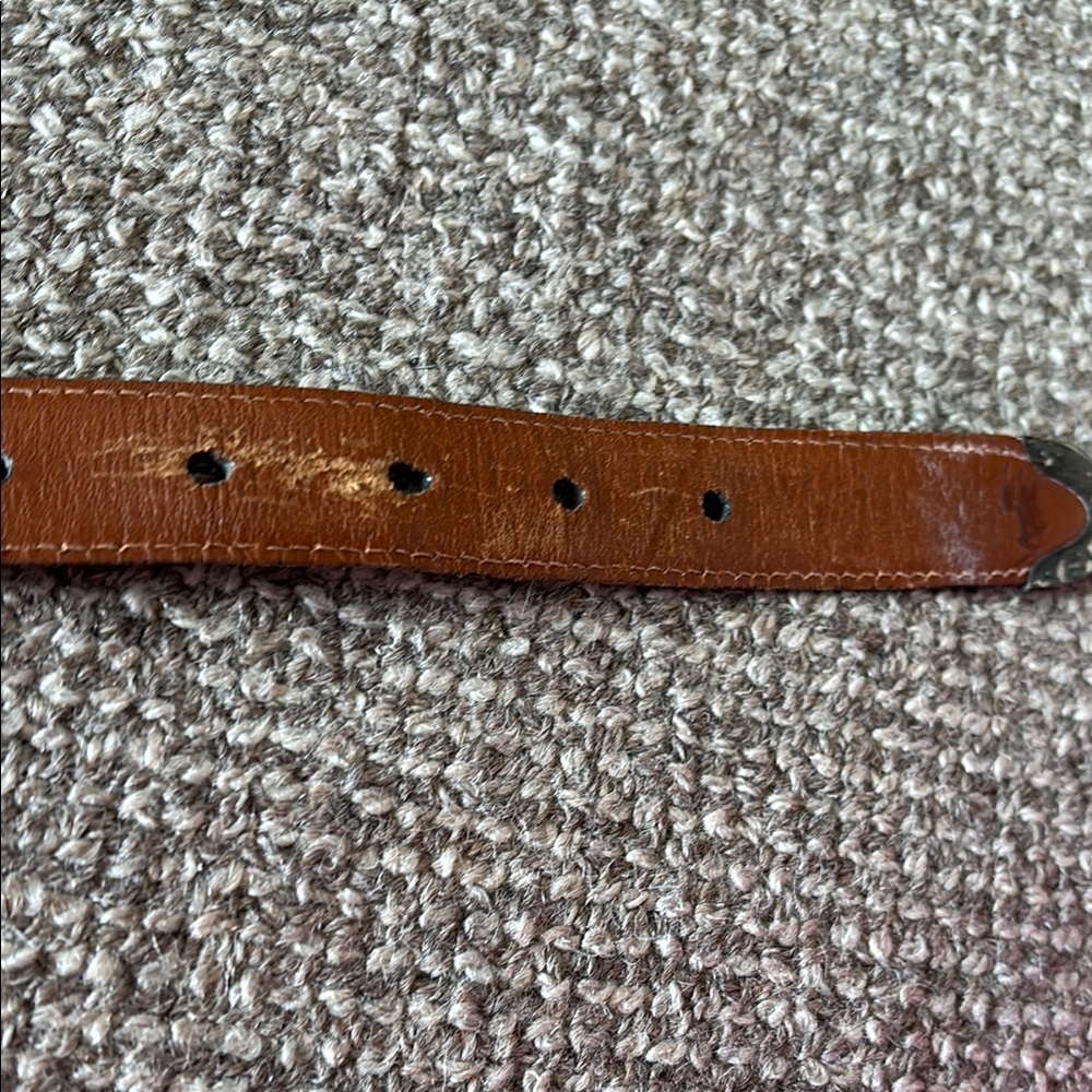 Ralph Lauren Lizard Black womens  Belt - Classic Buckle Sz 28 - Picture 4 of 4